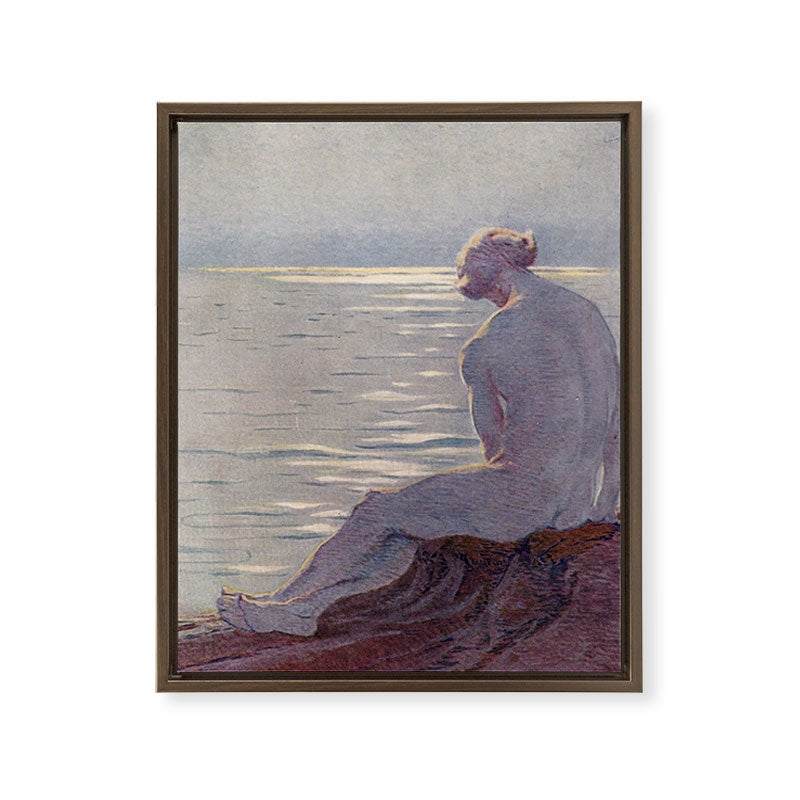 "I musing late in the autumn day" (Margaret C. Cook, Leaves of Grass, 1913) Framed Canvas Print