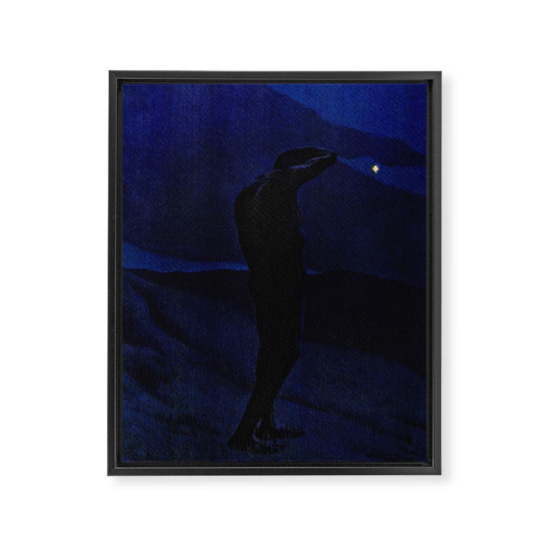 "I see... great cloud-masses... with at times half-dimm'd sadden'd far-off star" (Margaret C. Cook) Framed Canvas Print