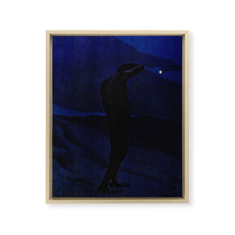 "I see... great cloud-masses... with at times half-dimm'd sadden'd far-off star" (Margaret C. Cook) Framed Canvas Print