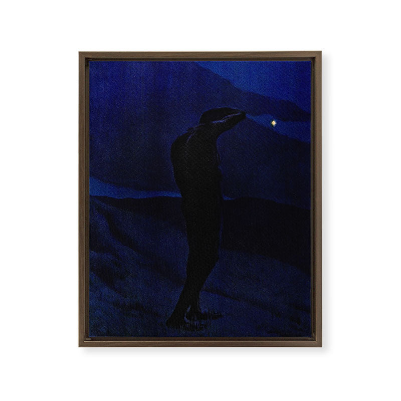 "I see... great cloud-masses... with at times half-dimm'd sadden'd far-off star" (Margaret C. Cook) Framed Canvas Print