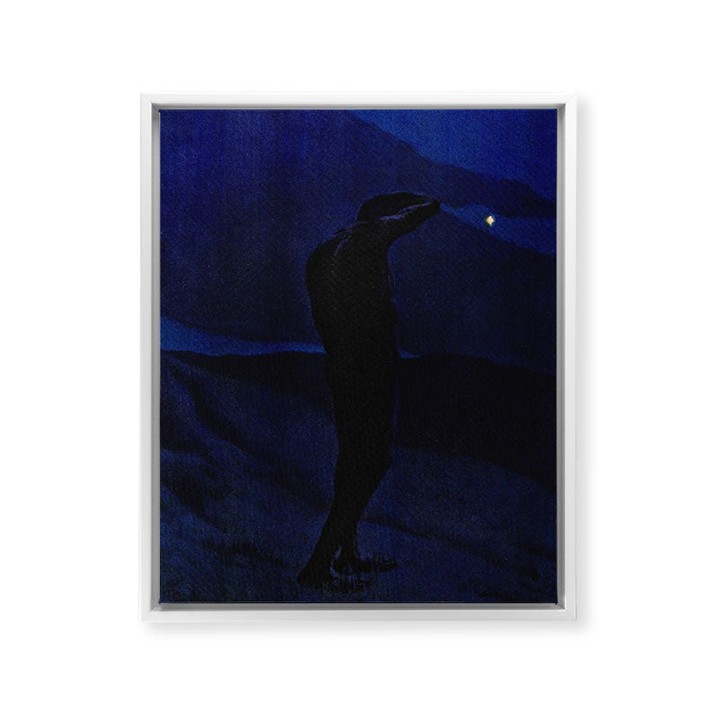 "I see... great cloud-masses... with at times half-dimm'd sadden'd far-off star" (Margaret C. Cook) Framed Canvas Print