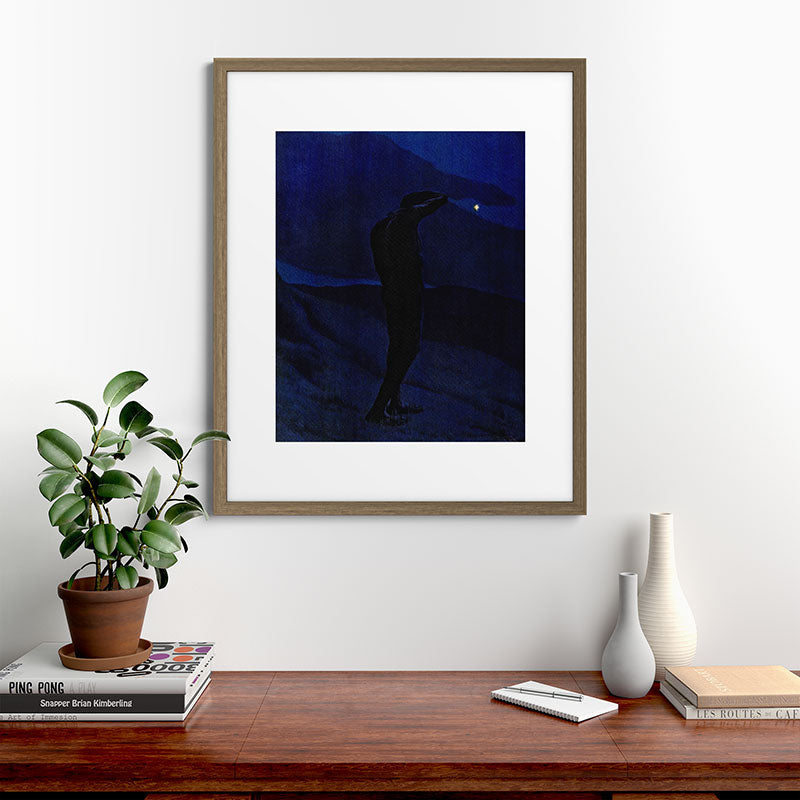 "I see... great cloud-masses... with at times half-dimm'd sadden'd far-off star" (Margaret C. Cook) Framed Art Print
