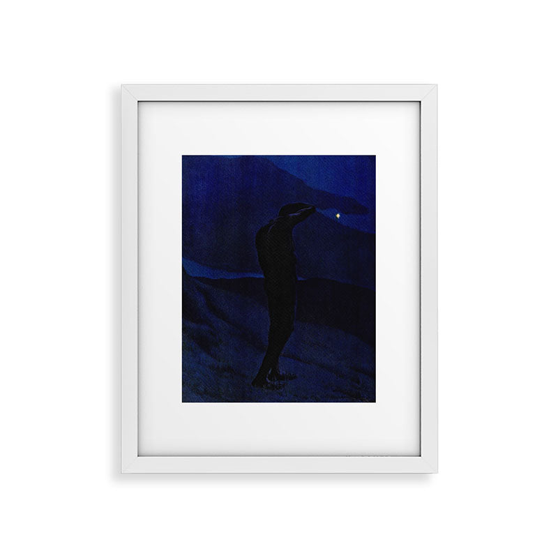 "I see... great cloud-masses... with at times half-dimm'd sadden'd far-off star" (Margaret C. Cook) Framed Art Print