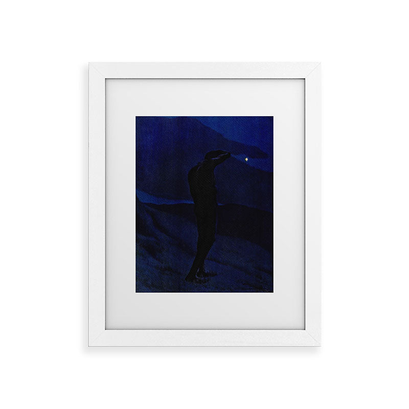"I see... great cloud-masses... with at times half-dimm'd sadden'd far-off star" (Margaret C. Cook) Framed Art Print