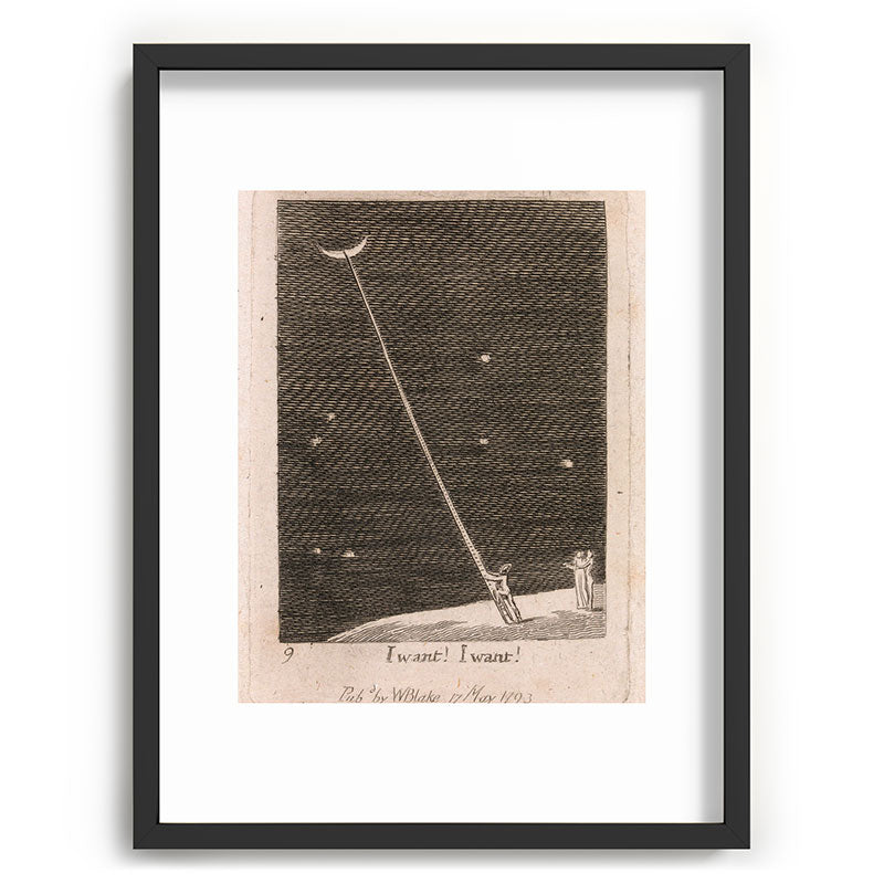 "I Want! I Want!" by William Blake (1793) Framed Art Print