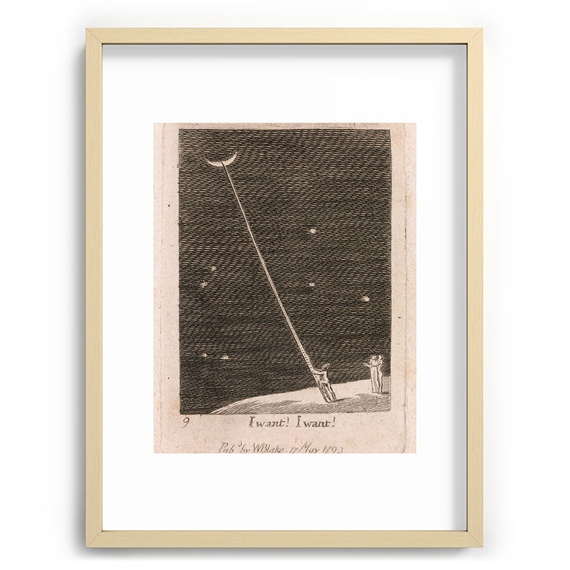 "I Want! I Want!" by William Blake (1793) Framed Art Print