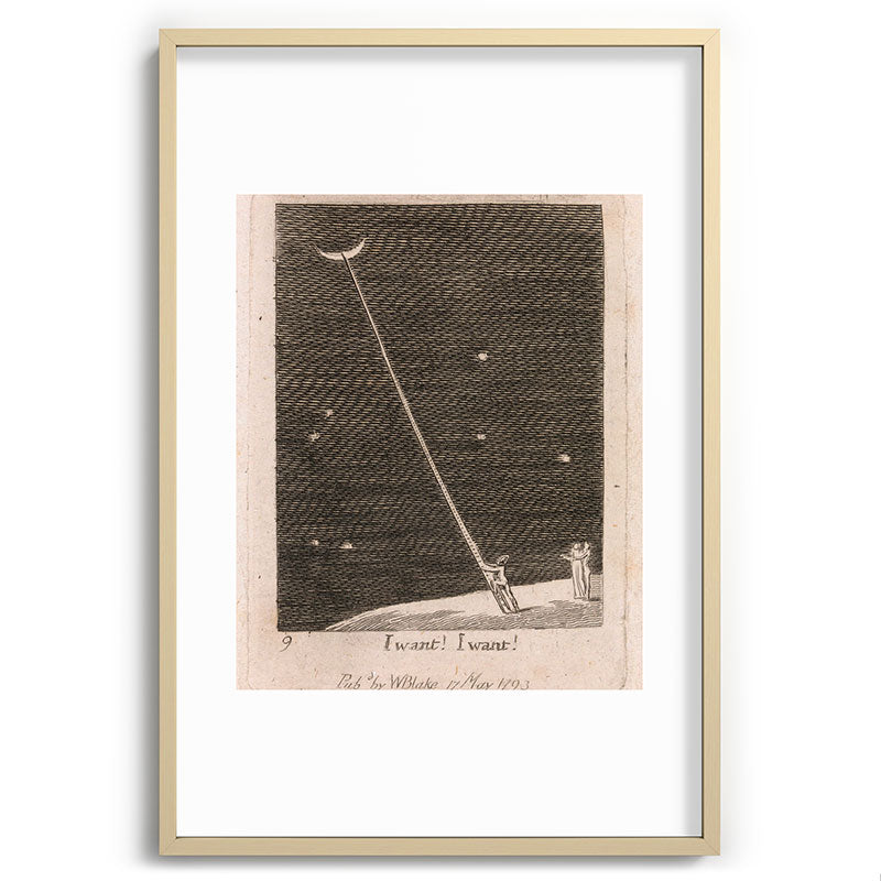 "I Want! I Want!" by William Blake (1793) Framed Art Print