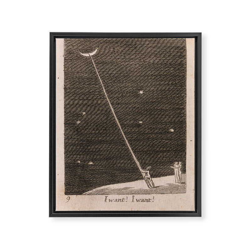 "I Want! I Want!" by William Blake (1793) Framed Canvas Print