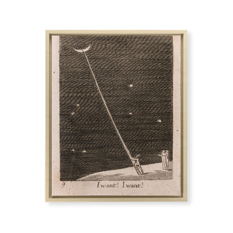 "I Want! I Want!" by William Blake (1793) Framed Canvas Print