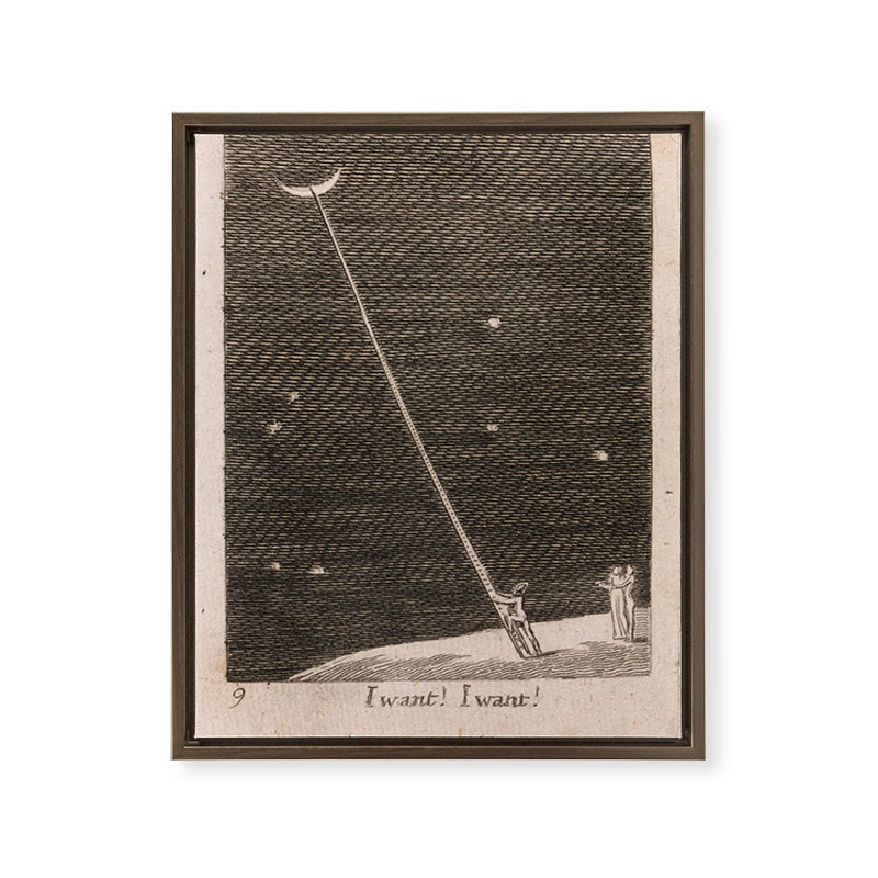 "I Want! I Want!" by William Blake (1793) Framed Canvas Print