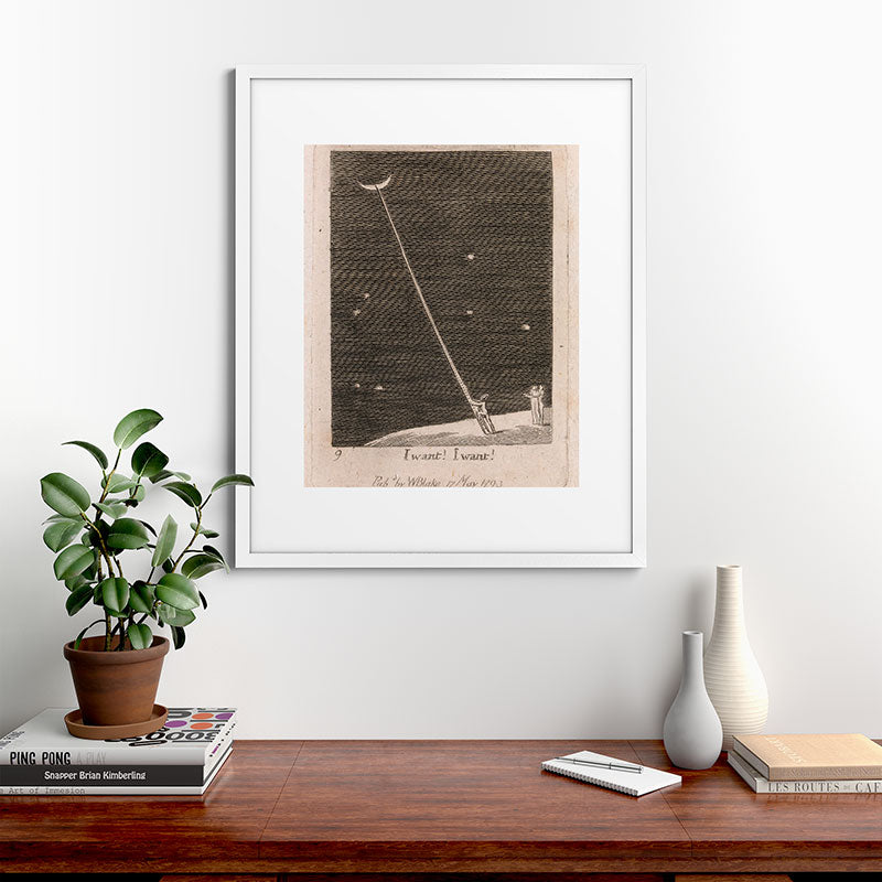 "I Want! I Want!" by William Blake (1793) Framed Art Print
