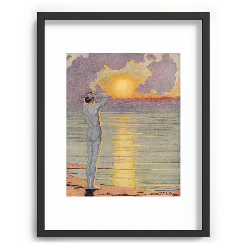 "I will confront these shows of the day and night" (Margaret C. Cook, Leaves of Grass, 1913) Framed Art Print