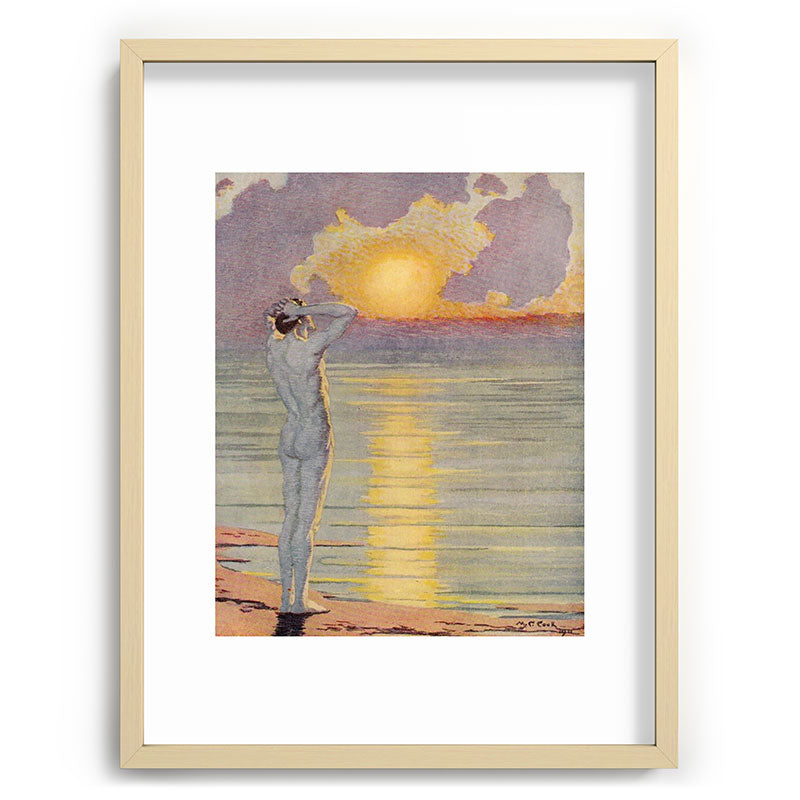 "I will confront these shows of the day and night" (Margaret C. Cook, Leaves of Grass, 1913) Framed Art Print