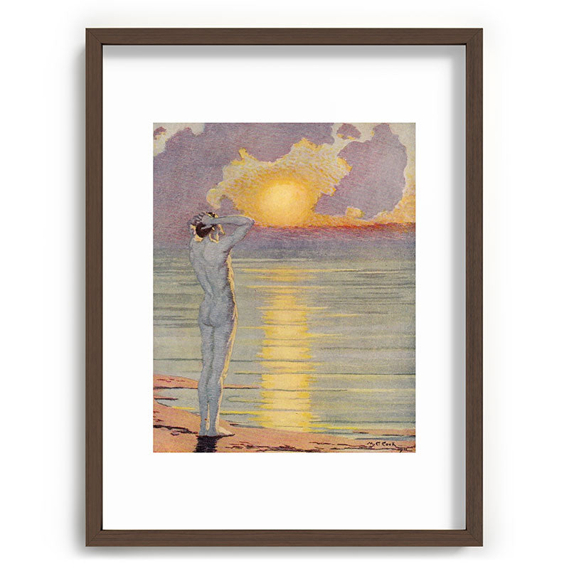 "I will confront these shows of the day and night" (Margaret C. Cook, Leaves of Grass, 1913) Framed Art Print