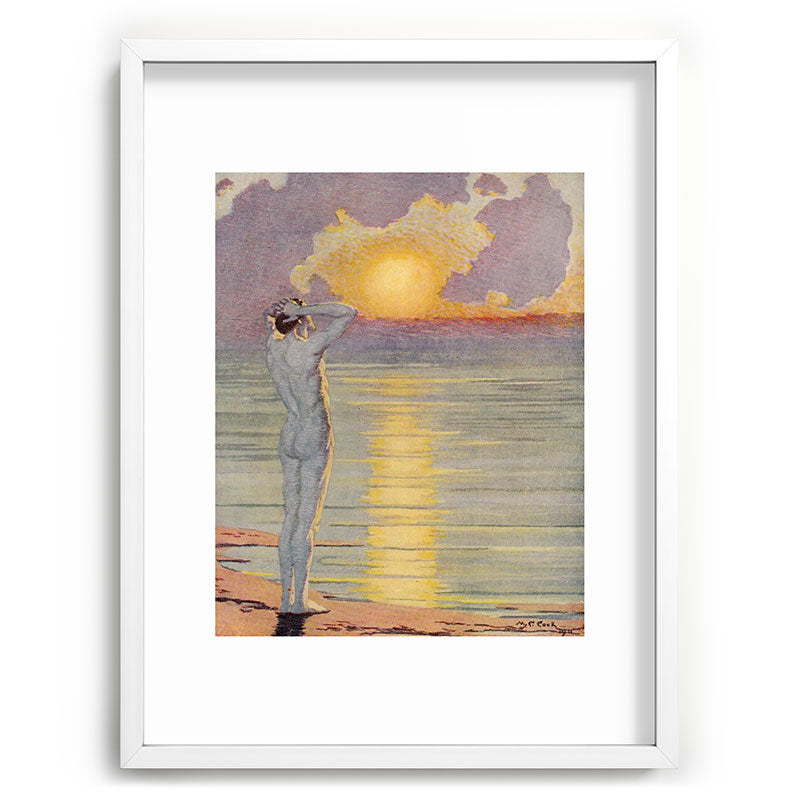 "I will confront these shows of the day and night" (Margaret C. Cook, Leaves of Grass, 1913) Framed Art Print