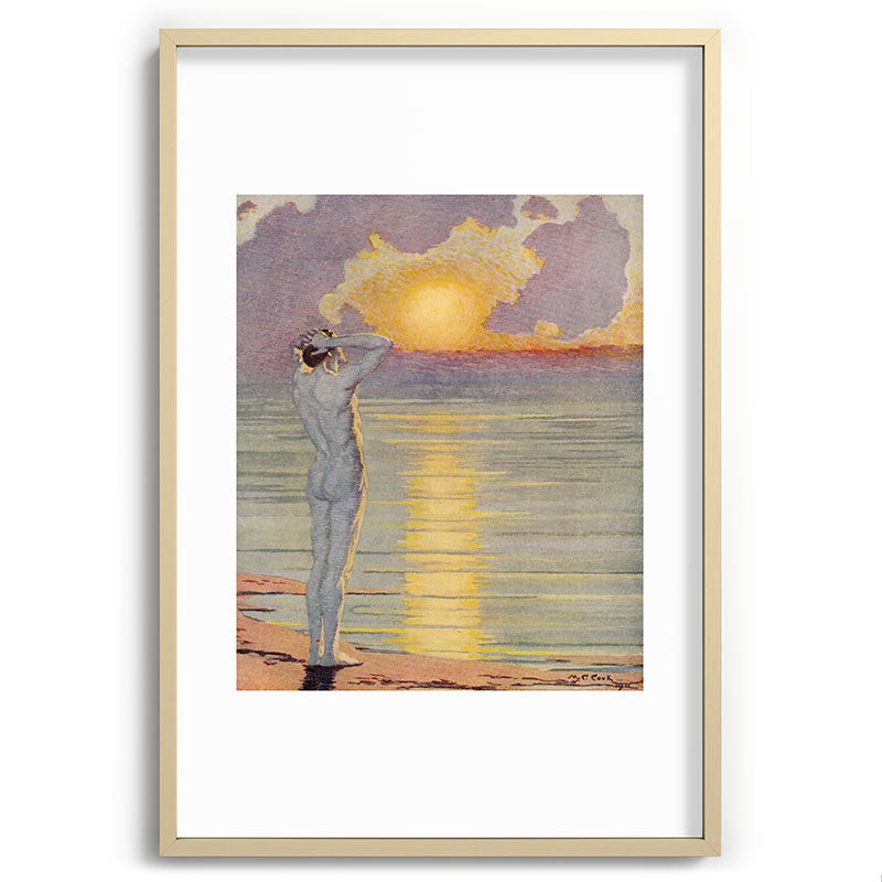 "I will confront these shows of the day and night" (Margaret C. Cook, Leaves of Grass, 1913) Framed Art Print