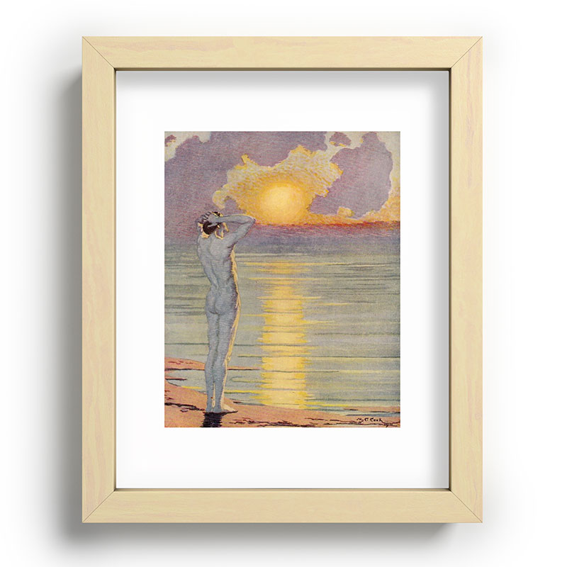 "I will confront these shows of the day and night" (Margaret C. Cook, Leaves of Grass, 1913) Framed Art Print