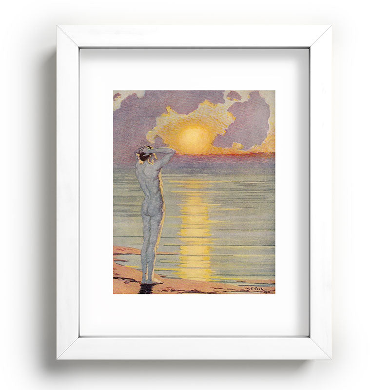 "I will confront these shows of the day and night" (Margaret C. Cook, Leaves of Grass, 1913) Framed Art Print
