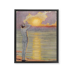 "I will confront these shows of the day and night" (Margaret C. Cook, Leaves of Grass, 1913) Framed Canvas Print