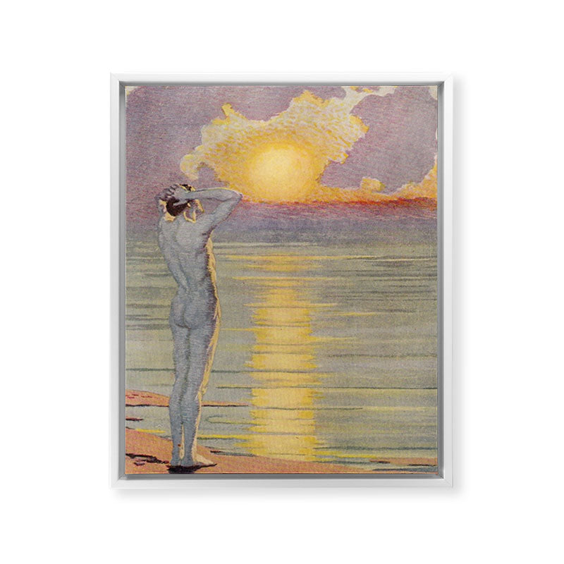 "I will confront these shows of the day and night" (Margaret C. Cook, Leaves of Grass, 1913) Framed Canvas Print