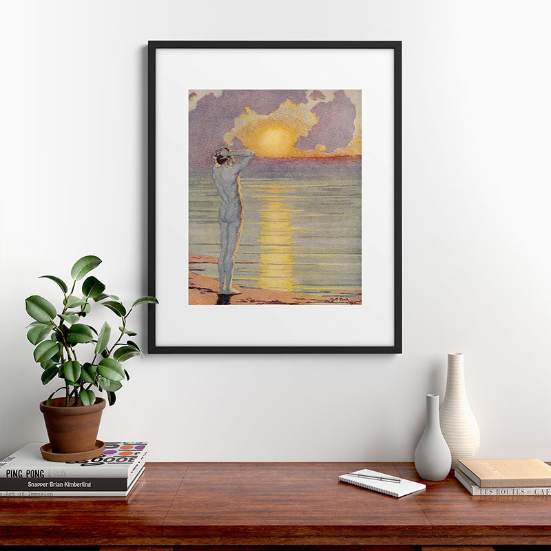 "I will confront these shows of the day and night" (Margaret C. Cook, Leaves of Grass, 1913) Framed Art Print
