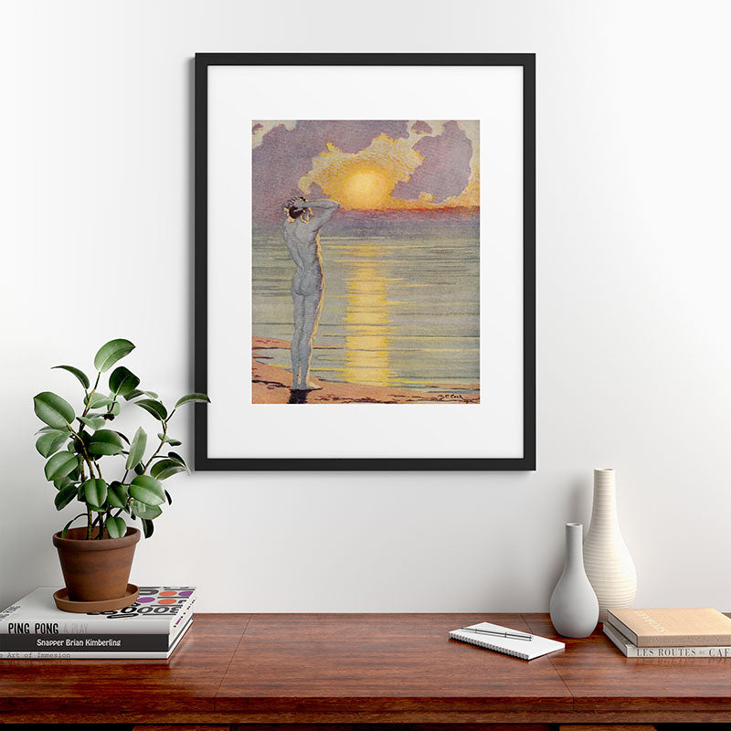 "I will confront these shows of the day and night" (Margaret C. Cook, Leaves of Grass, 1913) Framed Art Print