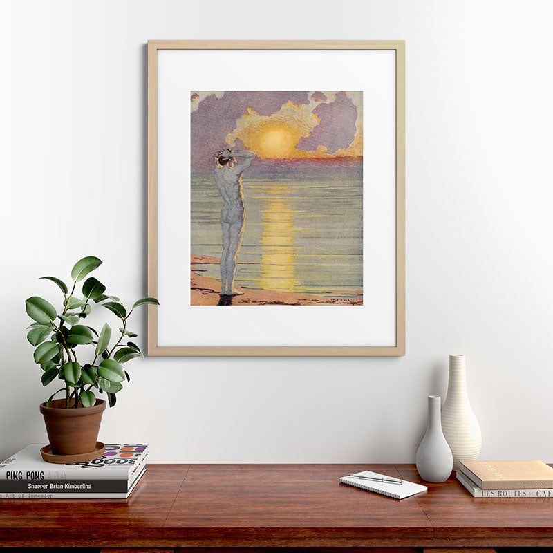 "I will confront these shows of the day and night" (Margaret C. Cook, Leaves of Grass, 1913) Framed Art Print