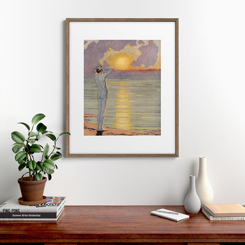 "I will confront these shows of the day and night" (Margaret C. Cook, Leaves of Grass, 1913) Framed Art Print
