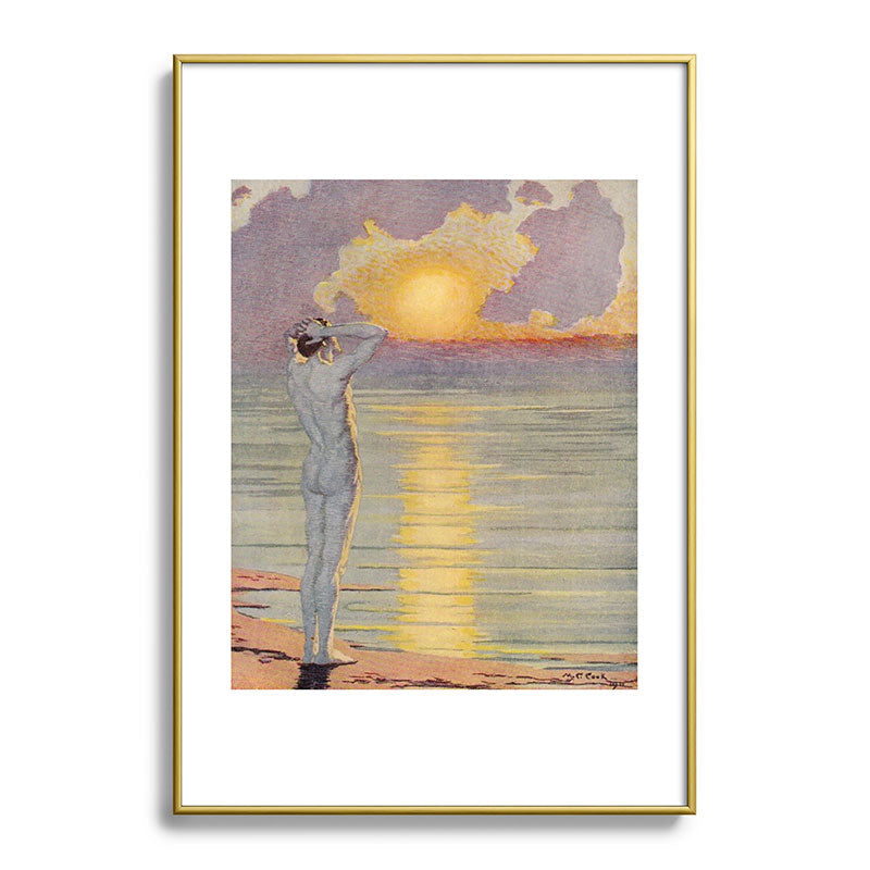 "I will confront these shows of the day and night" (Margaret C. Cook, Leaves of Grass, 1913) Framed Art Print