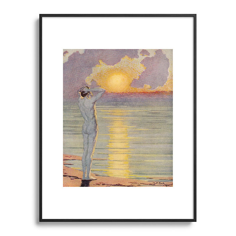 "I will confront these shows of the day and night" (Margaret C. Cook, Leaves of Grass, 1913) Framed Art Print