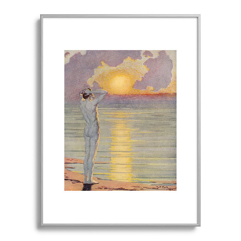 "I will confront these shows of the day and night" (Margaret C. Cook, Leaves of Grass, 1913) Framed Art Print
