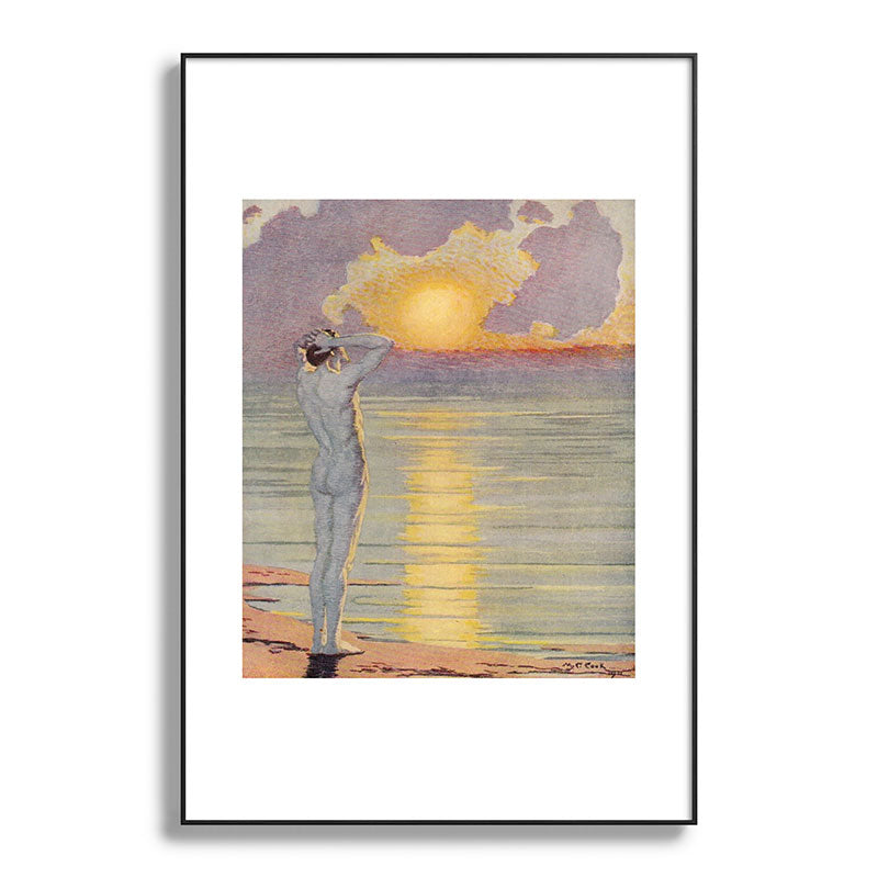 "I will confront these shows of the day and night" (Margaret C. Cook, Leaves of Grass, 1913) Framed Art Print