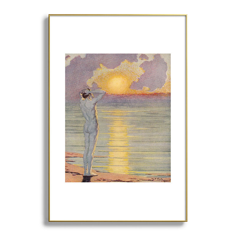 "I will confront these shows of the day and night" (Margaret C. Cook, Leaves of Grass, 1913) Framed Art Print
