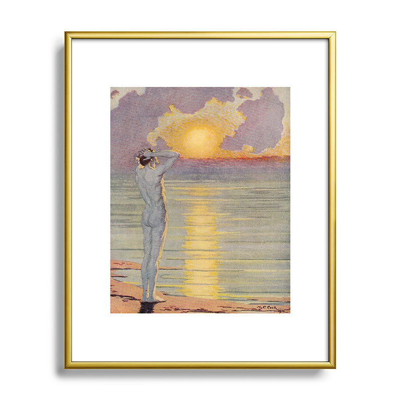 "I will confront these shows of the day and night" (Margaret C. Cook, Leaves of Grass, 1913) Framed Art Print