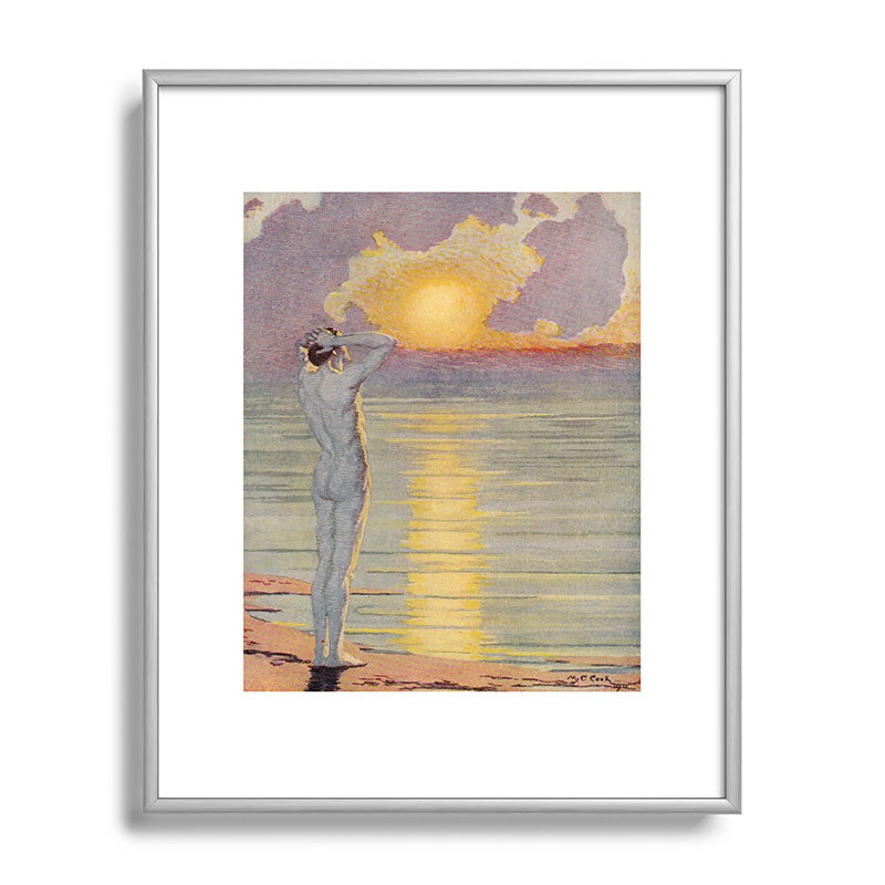 "I will confront these shows of the day and night" (Margaret C. Cook, Leaves of Grass, 1913) Framed Art Print