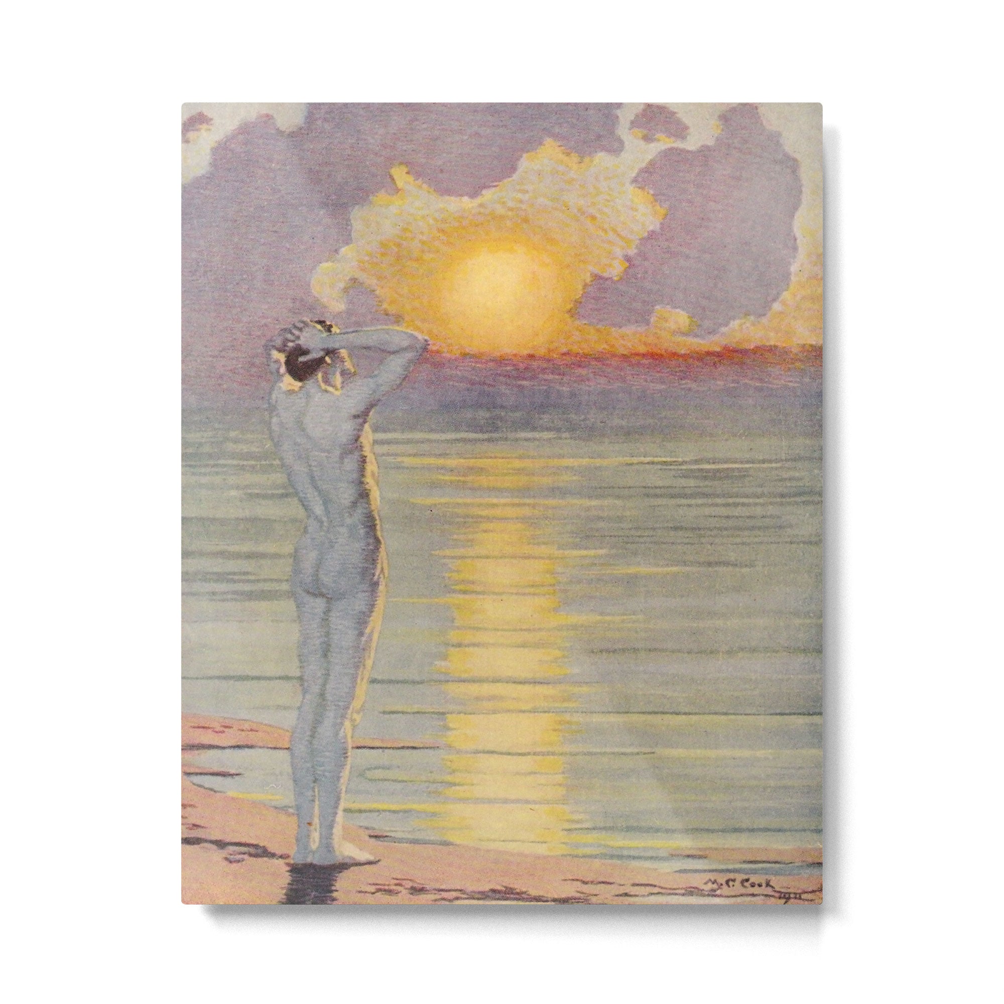 "I will confront these shows of the day and night" (Margaret C. Cook, Leaves of Grass, 1913) Metal Print