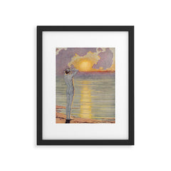 "I will confront these shows of the day and night" (Margaret C. Cook, Leaves of Grass, 1913) Framed Art Print