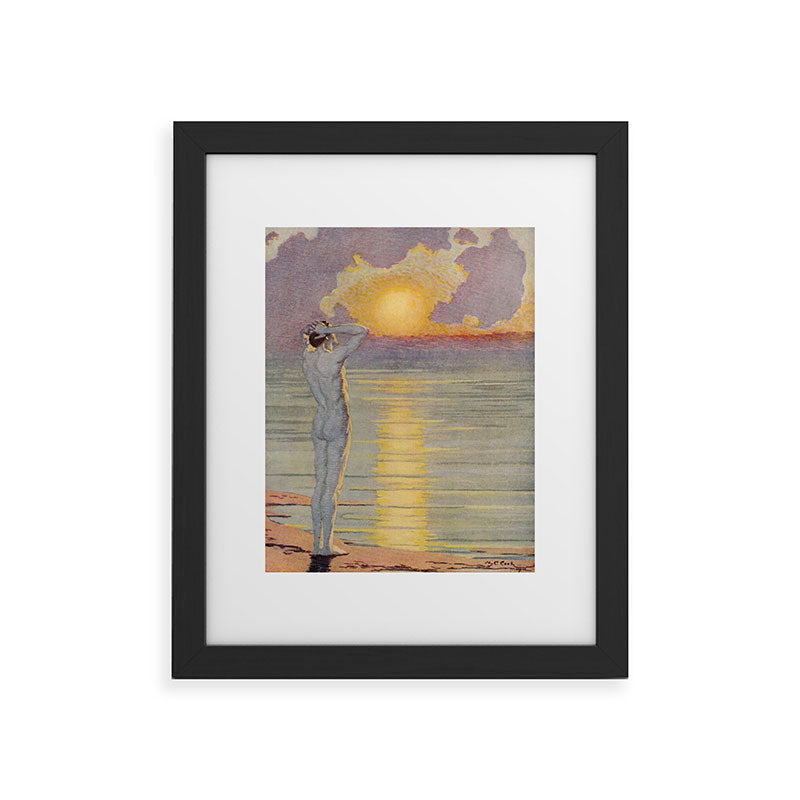 "I will confront these shows of the day and night" (Margaret C. Cook, Leaves of Grass, 1913) Framed Art Print