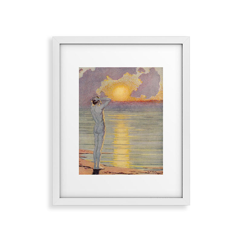 "I will confront these shows of the day and night" (Margaret C. Cook, Leaves of Grass, 1913) Framed Art Print