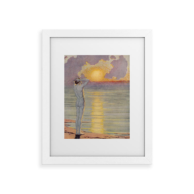 "I will confront these shows of the day and night" (Margaret C. Cook, Leaves of Grass, 1913) Framed Art Print
