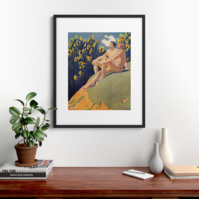 "I will sing the song of companionship" (Margaret C. Cook, Leaves of Grass, 1913) Framed Art Print