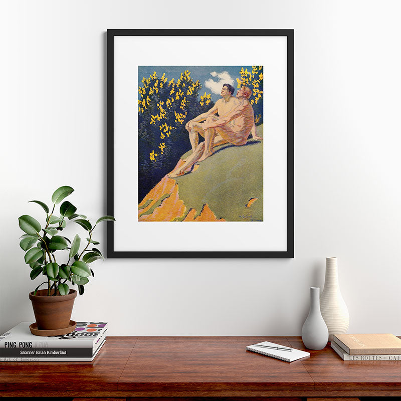 "I will sing the song of companionship" (Margaret C. Cook, Leaves of Grass, 1913) Framed Art Print