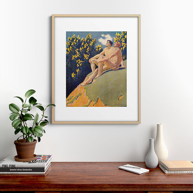 "I will sing the song of companionship" (Margaret C. Cook, Leaves of Grass, 1913) Framed Art Print