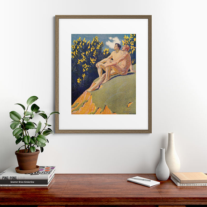 "I will sing the song of companionship" (Margaret C. Cook, Leaves of Grass, 1913) Framed Art Print