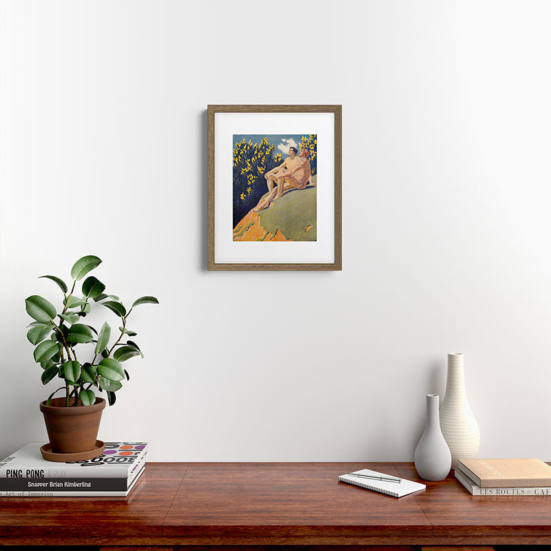 "I will sing the song of companionship" (Margaret C. Cook, Leaves of Grass, 1913) Framed Art Print