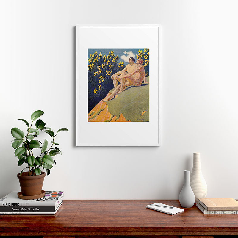 "I will sing the song of companionship" (Margaret C. Cook, Leaves of Grass, 1913) Framed Art Print