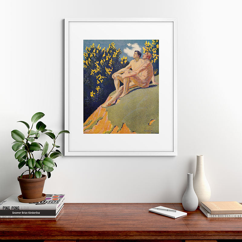 "I will sing the song of companionship" (Margaret C. Cook, Leaves of Grass, 1913) Framed Art Print