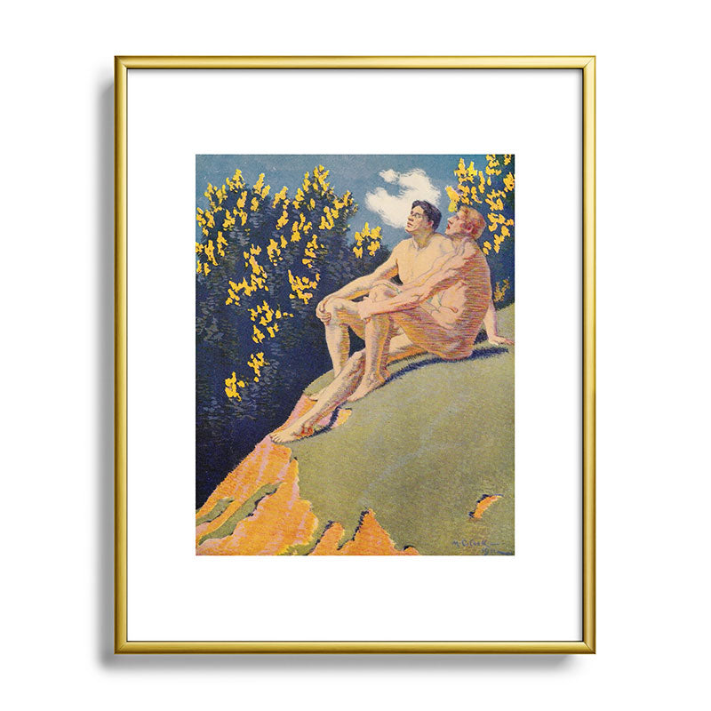"I will sing the song of companionship" (Margaret C. Cook, Leaves of Grass, 1913) Framed Art Print