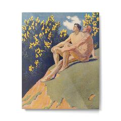 "I will sing the song of companionship" (Margaret C. Cook, Leaves of Grass, 1913) Metal Print