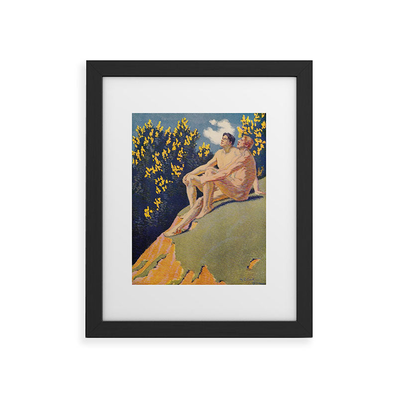 "I will sing the song of companionship" (Margaret C. Cook, Leaves of Grass, 1913) Framed Art Print